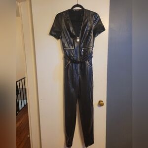 Zara Vegan Leather Jumpsuit